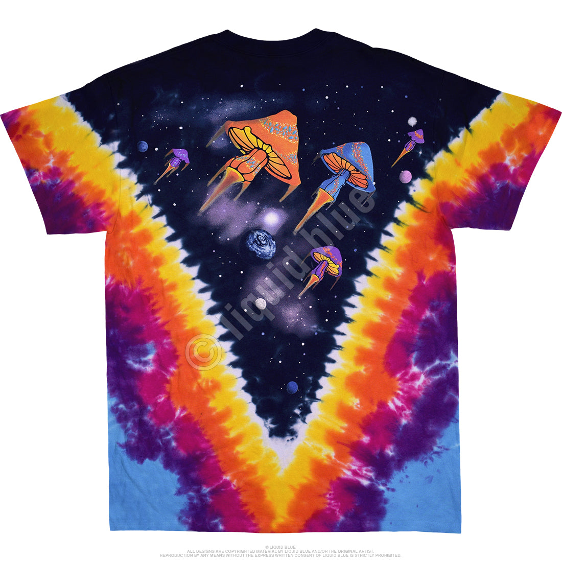 Liquid Blue - Space Shrooms Tie-Dye T-Shirt