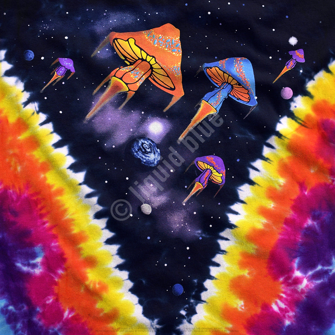 Liquid Blue - Space Shrooms Tie-Dye T-Shirt