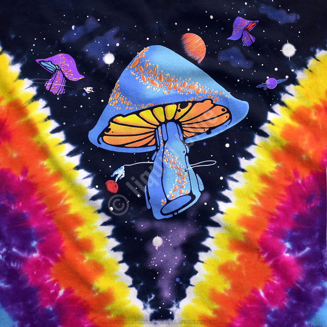 Liquid Blue - Space Shrooms Tie-Dye T-Shirt