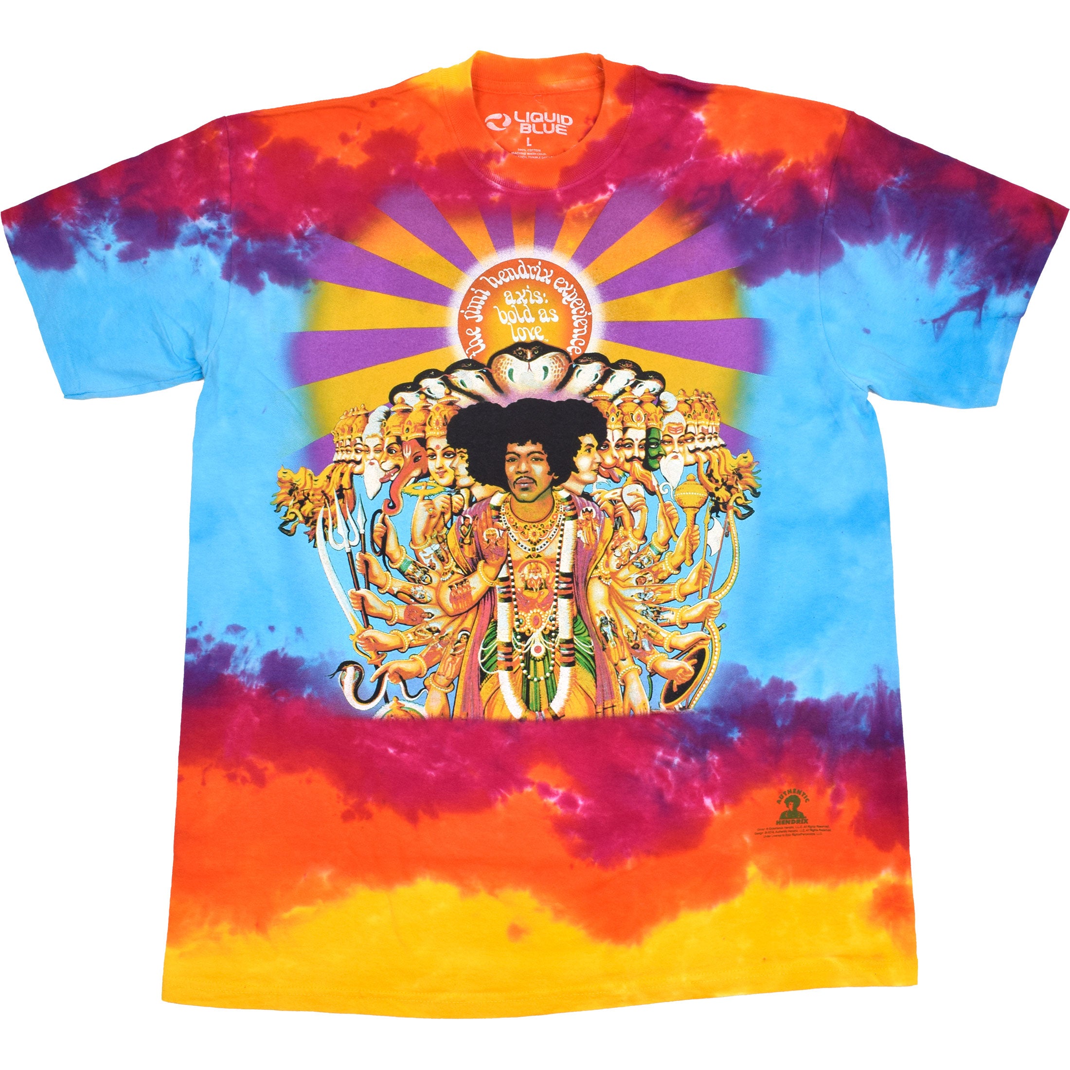 Liquid Blue - Jimi Hendrix - Axis Bold As Love Tie-Dye T-Shirt