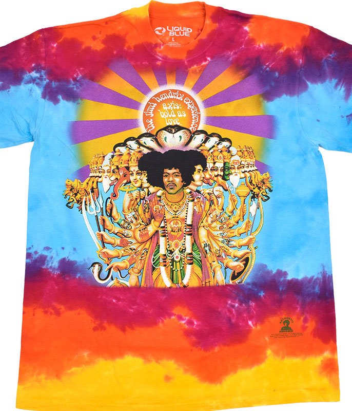 Liquid Blue - Jimi Hendrix - Axis Bold As Love Tie-Dye T-Shirt