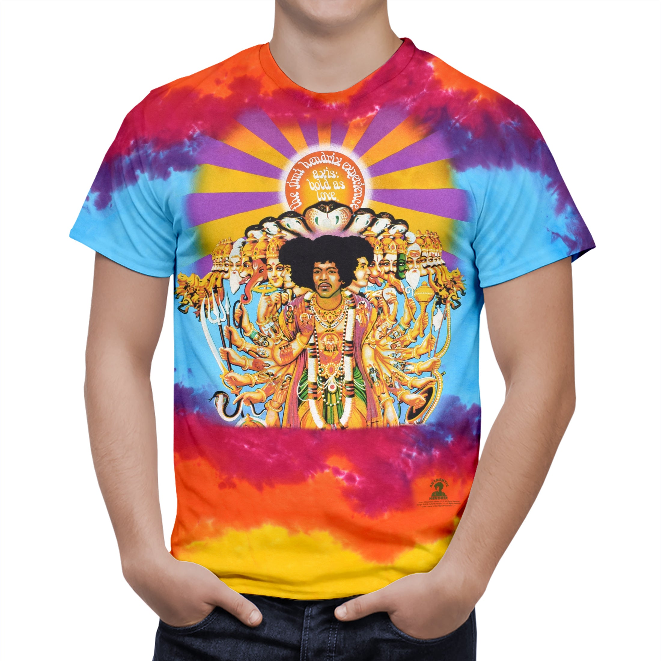 Liquid Blue - Jimi Hendrix - Axis Bold As Love Tie-Dye T-Shirt