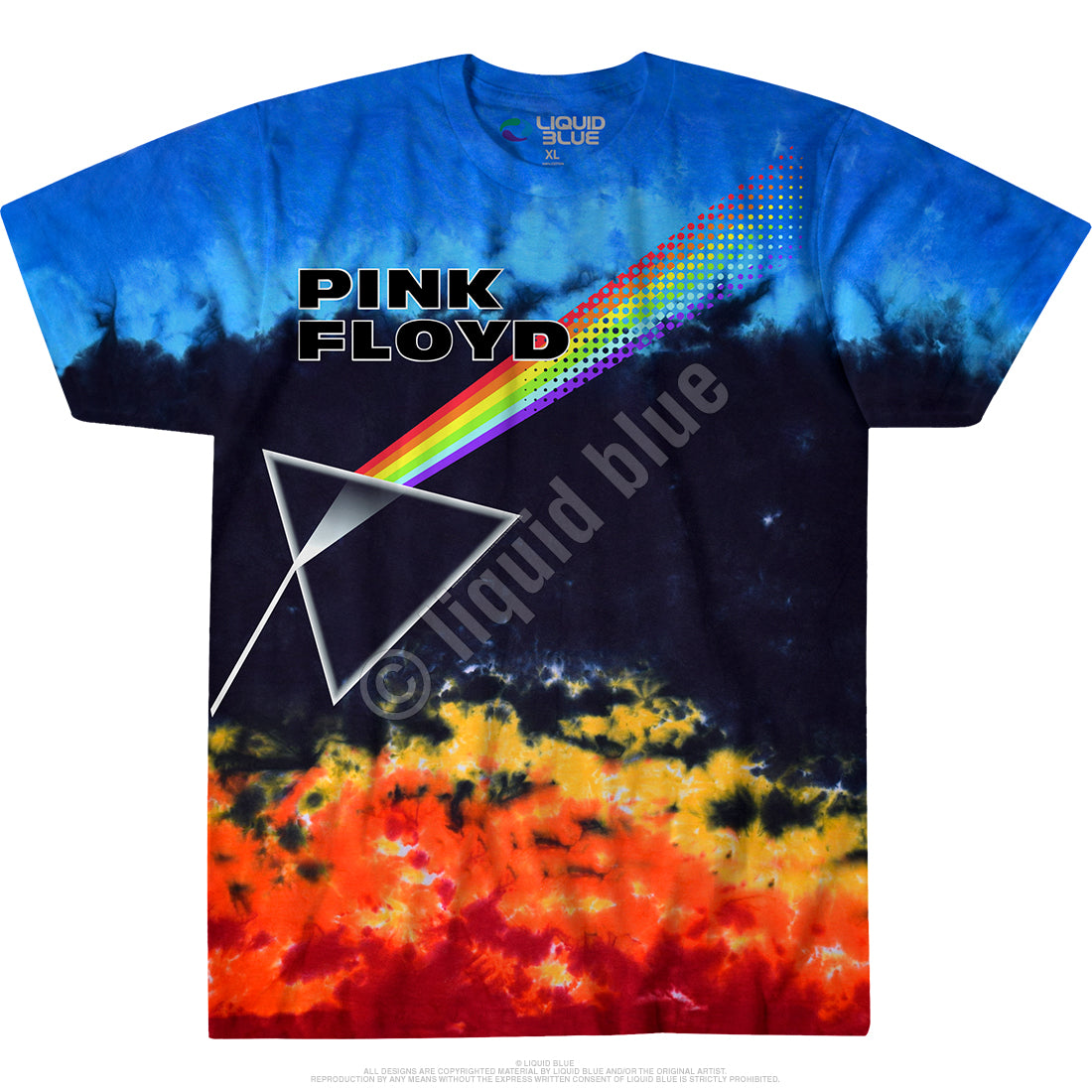 Liquid Blue - Pink Floyd - Us And Them Tie-Dye T-Shirt