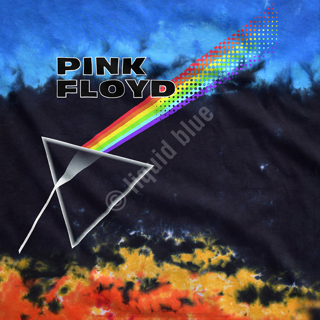Liquid Blue - Pink Floyd - Us And Them Tie-Dye T-Shirt