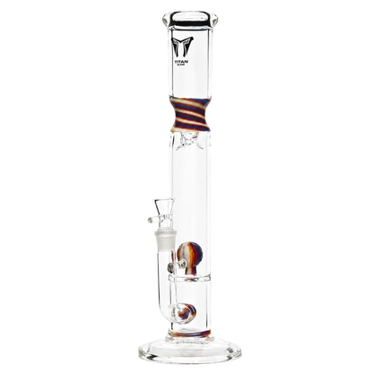 Titan Glass - Spiral Accented Stemline to Ball Perc Straight Tube
