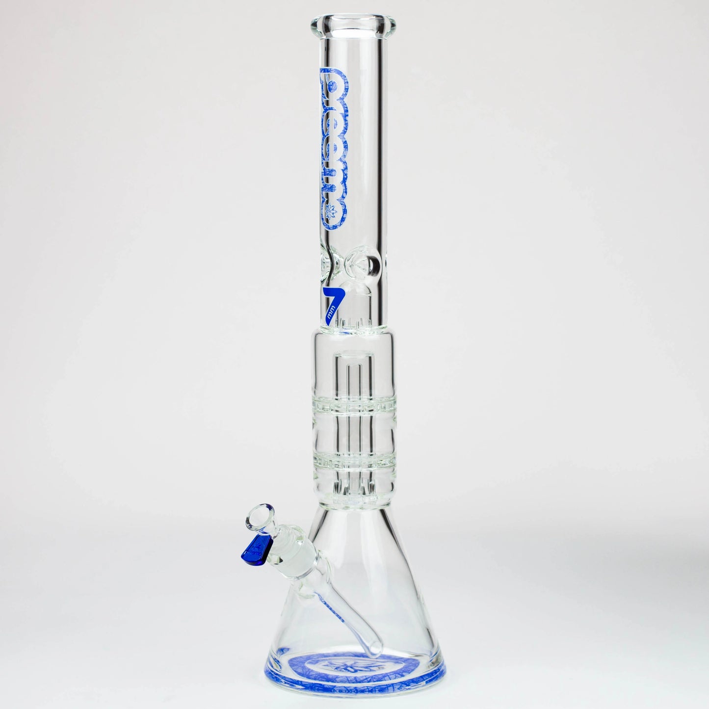 Preemo - 19" 7mm Dome Over Double Disc Perc Beaker