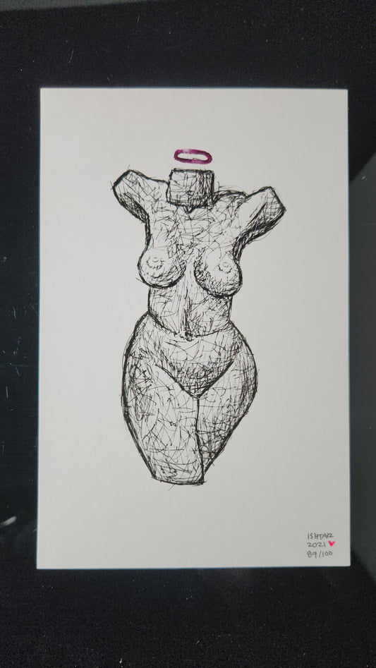 Ishtar Glass - Angel Tits Print