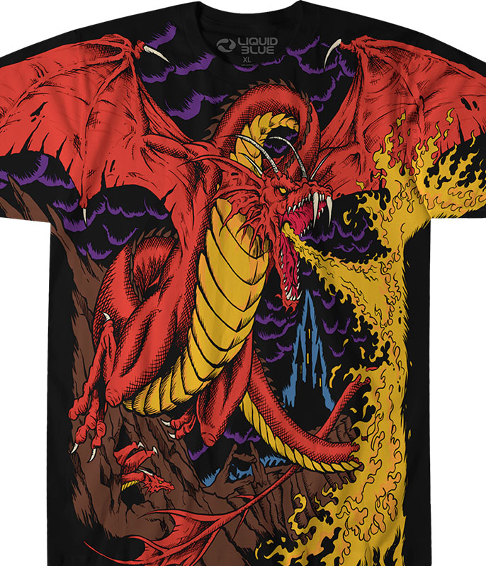 Liquid Blue - Dragon Black T-Shirt