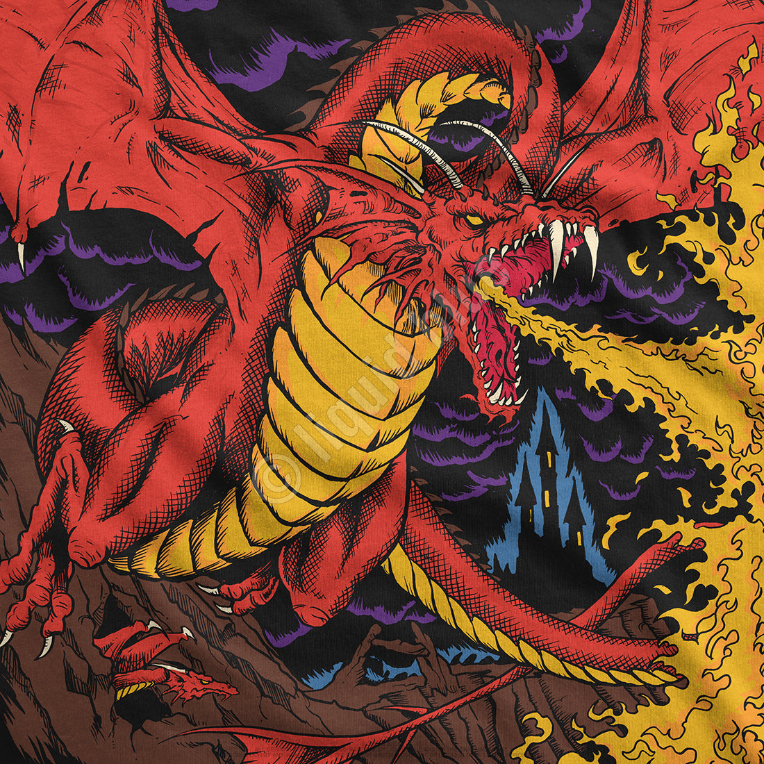 Liquid Blue - Dragon Black T-Shirt