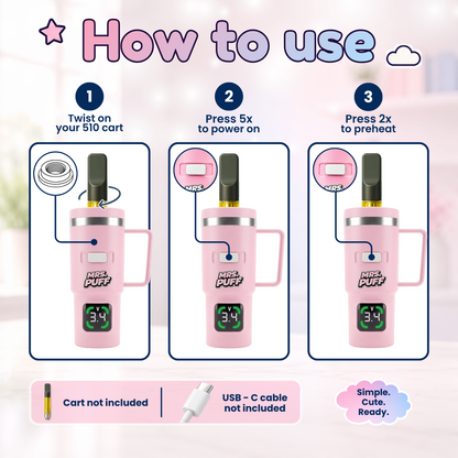 Smyle - Cup Cart 510 Battery by Mrs. Puff