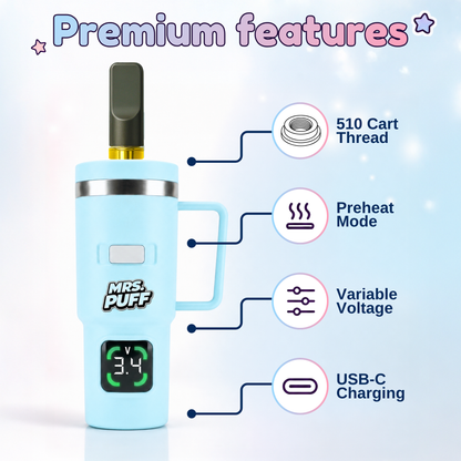 Smyle - Cup Cart 510 Battery by Mrs. Puff