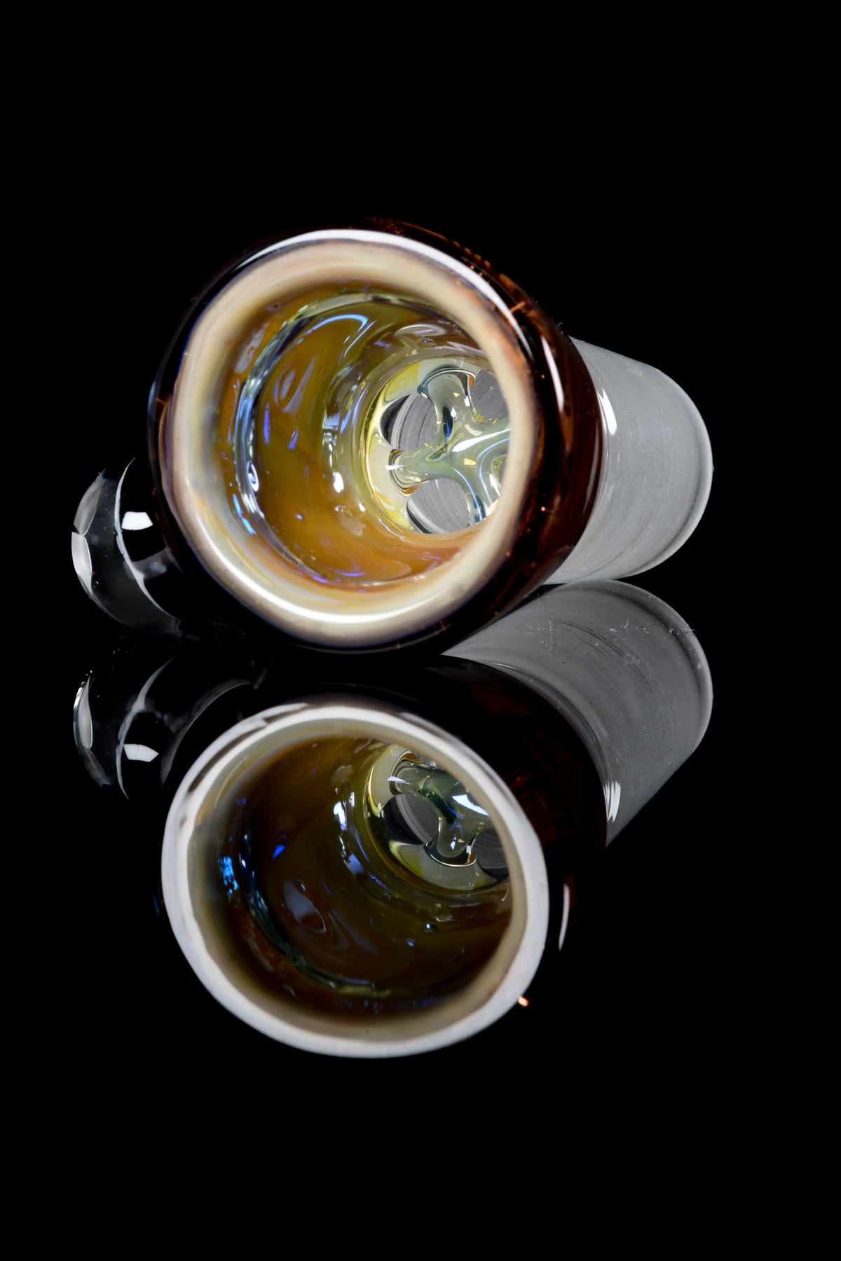 Blithe Glass Blitzkriega Glass - 18mm 4 Hole Wood Grain Tech Slide W/ Blitzkriega M ...