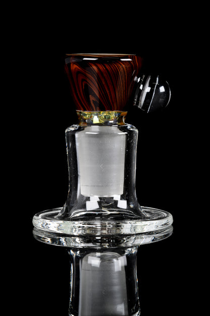 Blitzkriega Glass - 18mm 4 Hole Wood Grain Tech Slide W/ Blitzkriega Millie - 1