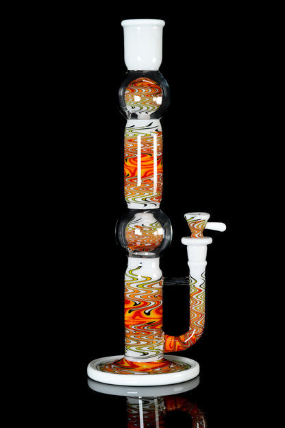 Full Zirk Glass - Worked Fire Rewig Stemline Ball Tube