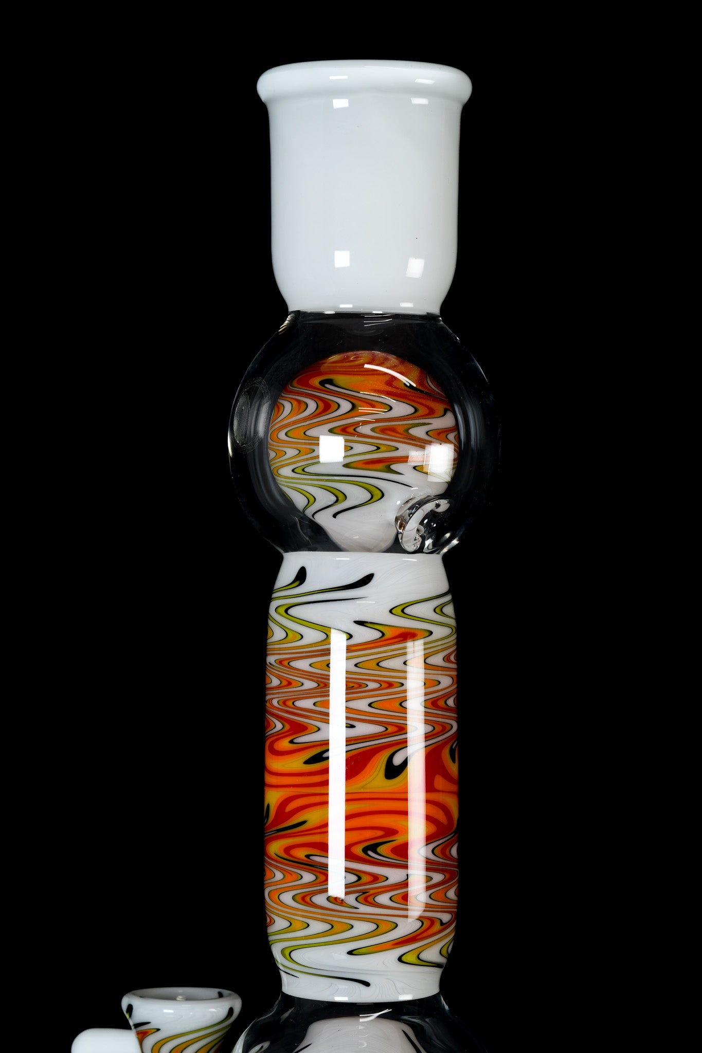 Full Zirk Glass - Worked Fire Rewig Stemline Ball Tube