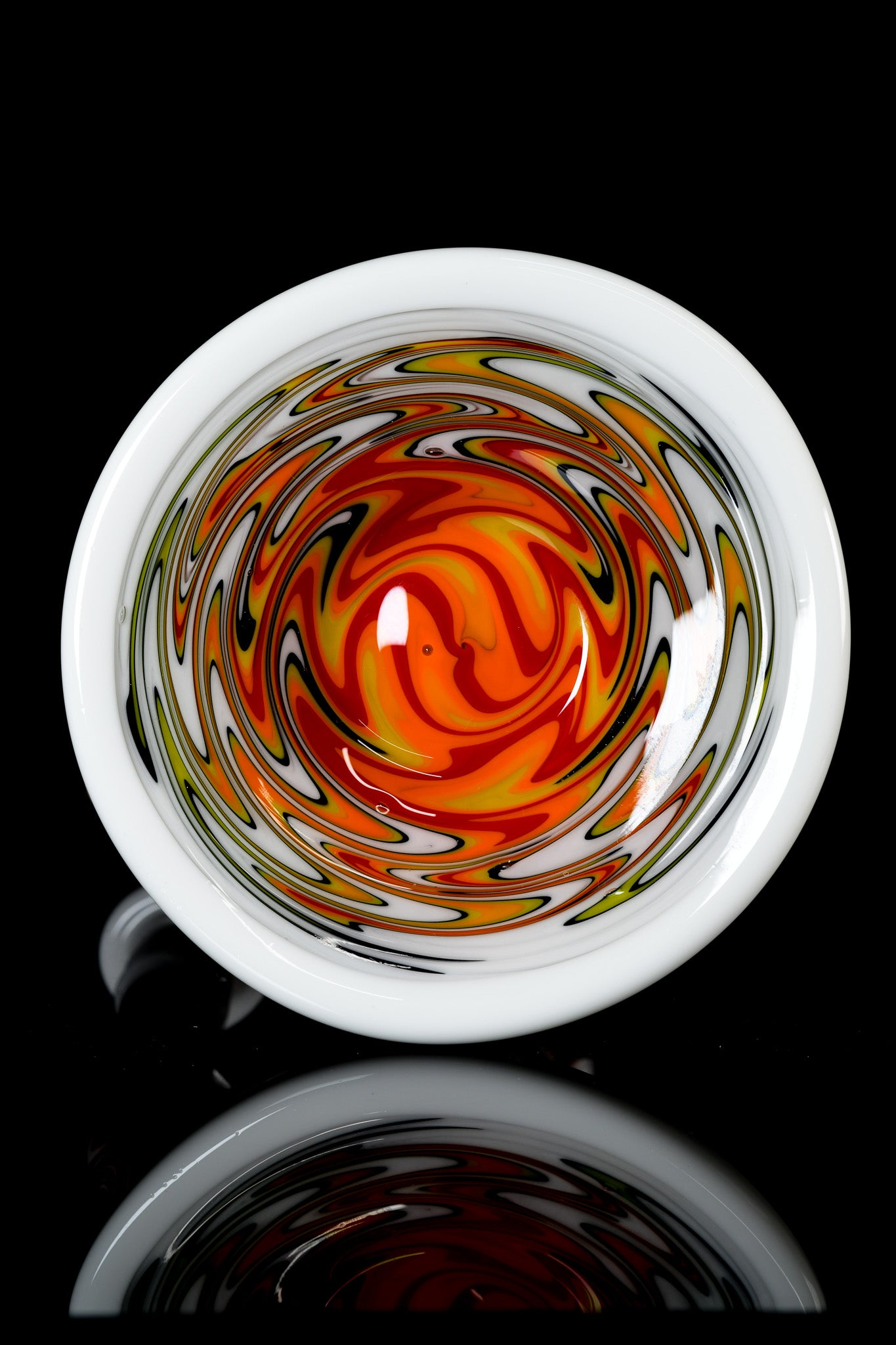 Full Zirk Glass - Worked Fire Rewig Stemline Ball Tube