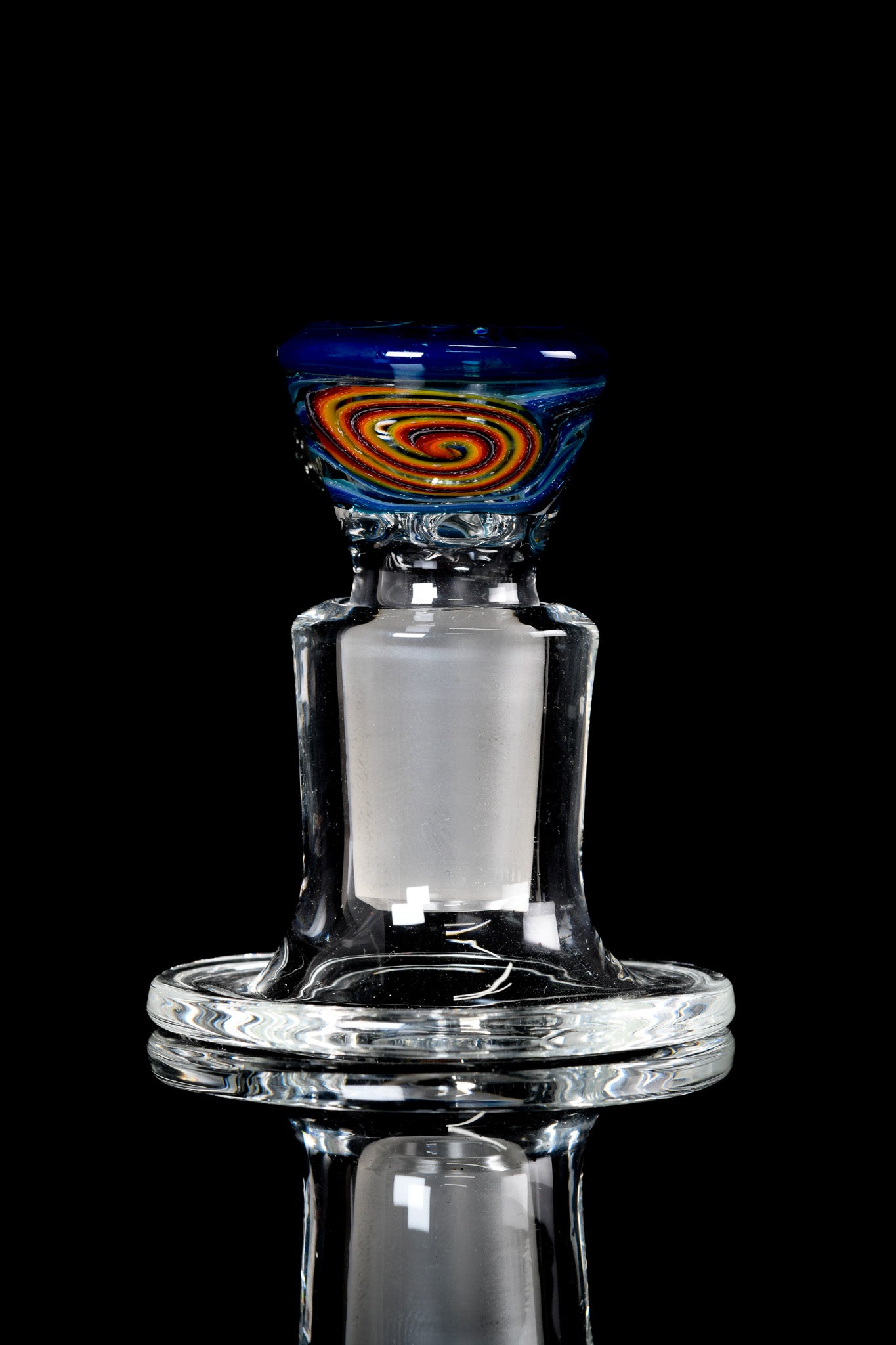 Titz Glass - 18mm Line Worked 4 Hole Titty Slide - 1