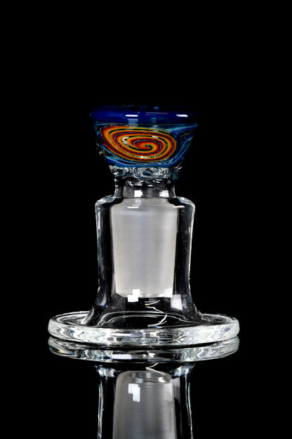 Titz Glass - 18mm Line Worked 4 Hole Titty Slide - 1