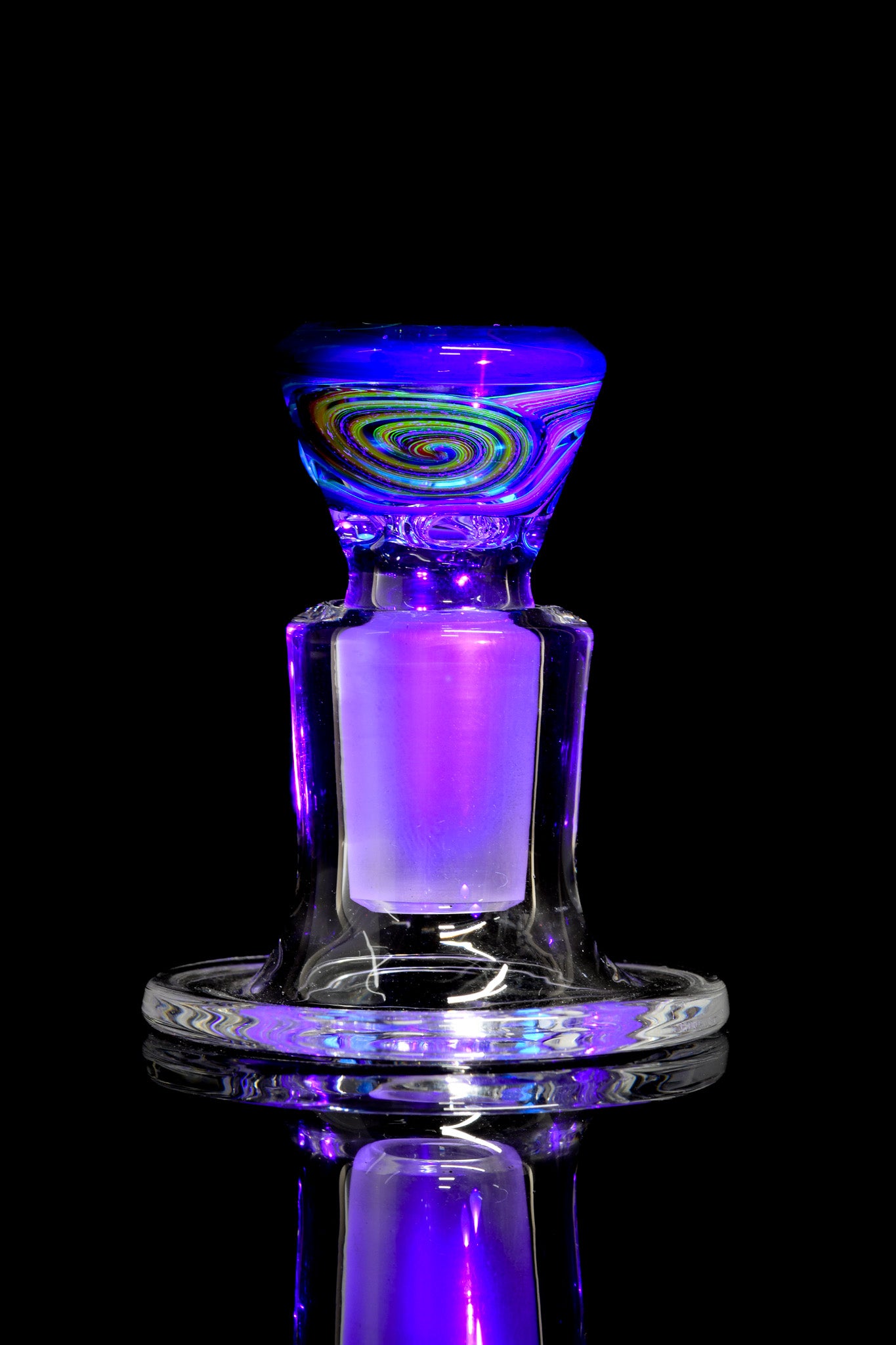 Titz Glass - 18mm Line Worked 4 Hole Titty Slide - 1