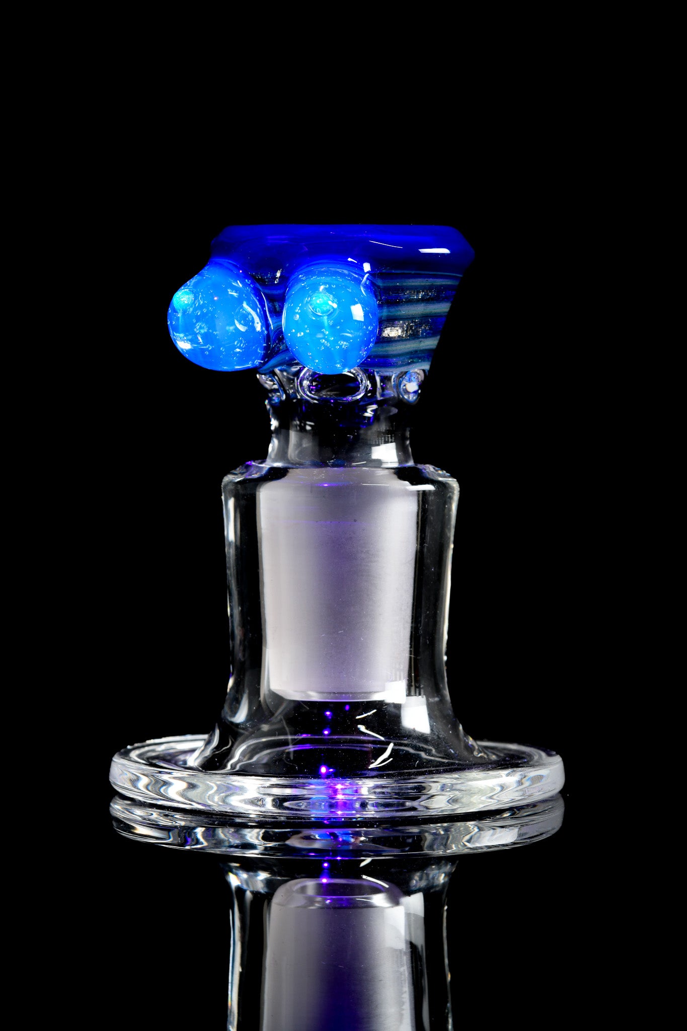 Titz Glass - 18mm Line Worked 4 Hole Titty Slide - 2