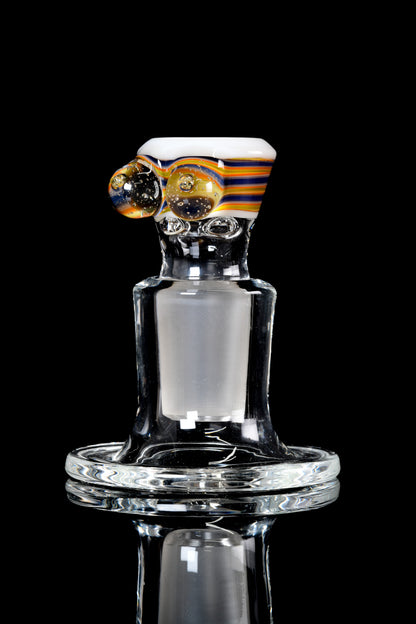 Titz Glass - 18mm Line Worked 4 Hole Titty Slide - 3