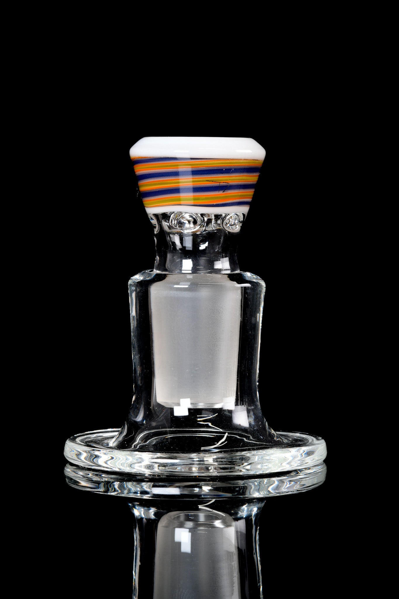 Titz Glass - 18mm Line Worked 4 Hole Titty Slide - 3