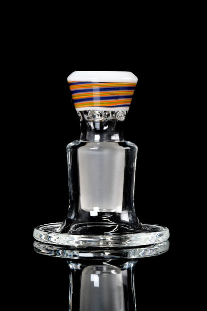 Titz Glass - 18mm Line Worked 4 Hole Titty Slide - 3