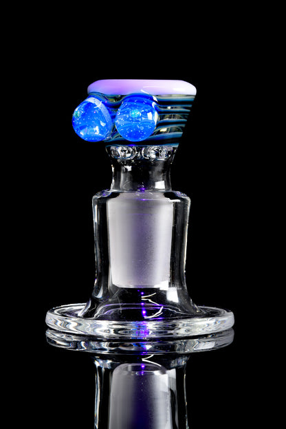 Titz Glass - 18mm Line Worked 4 Hole Titty Slide - 4