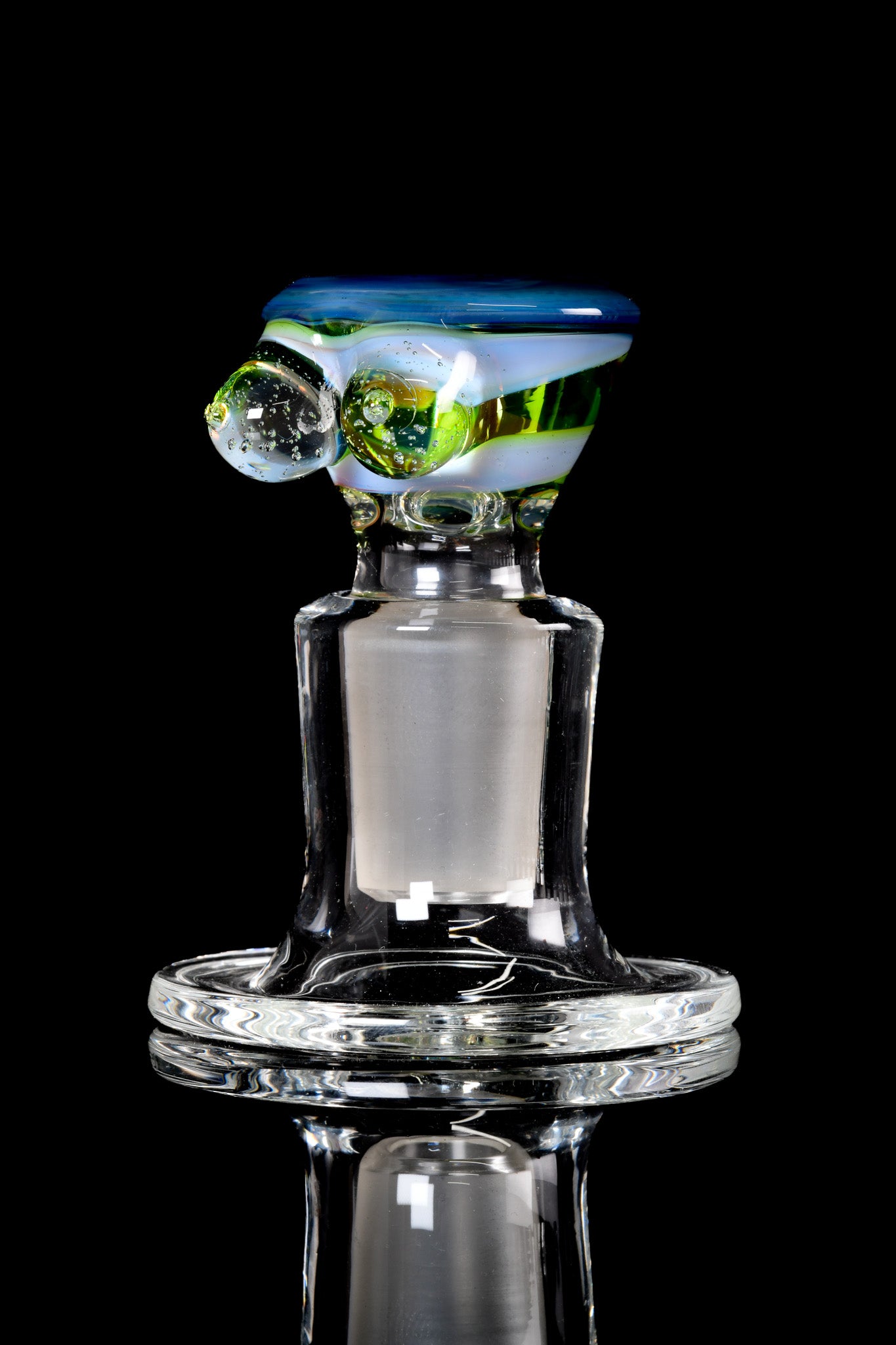 Titz Glass - 18mm Line Worked 4 Hole Titty Slide - 5