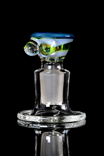 Titz Glass - 18mm Line Worked 4 Hole Titty Slide - 5