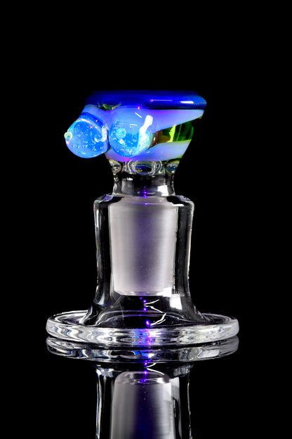 Titz Glass - 18mm Line Worked 4 Hole Titty Slide - 5