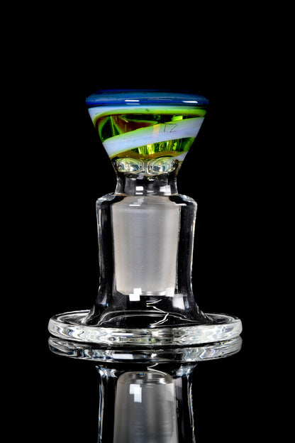 Titz Glass - 18mm Line Worked 4 Hole Titty Slide - 5