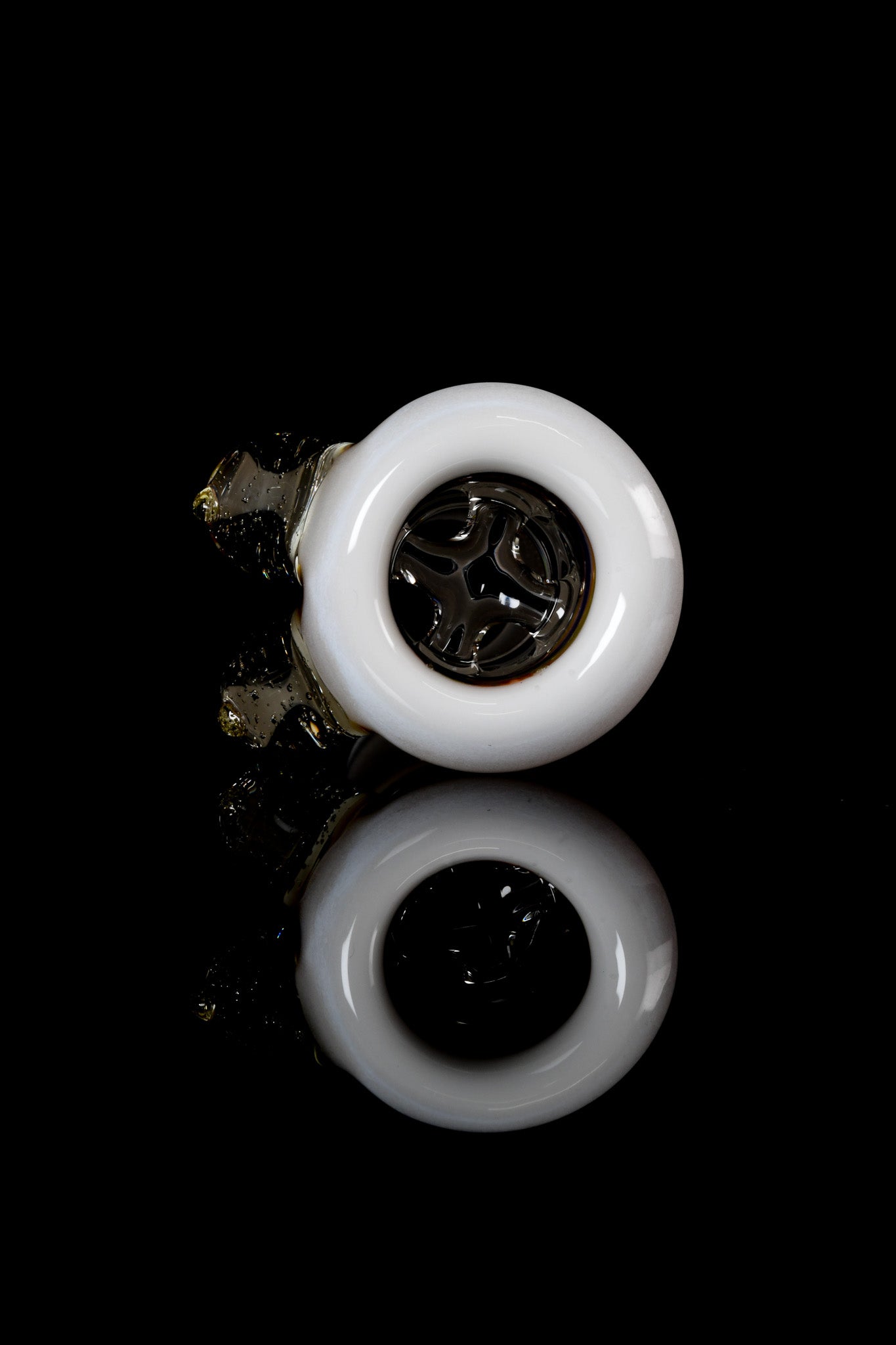 Titz Glass - 18mm Line Worked 4 Hole Titty Slide - 3