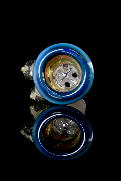 Titz Glass - 18mm Line Worked 4 Hole Titty Slide - 5