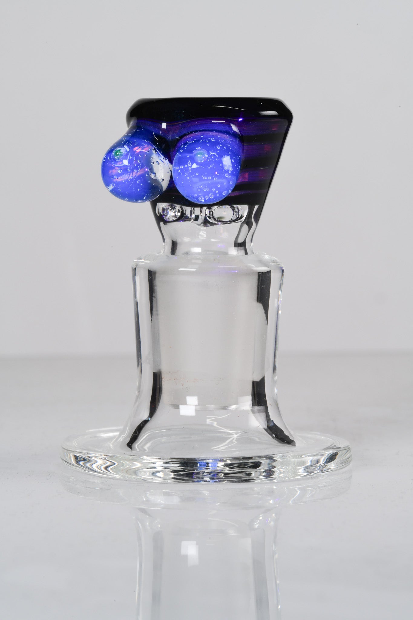 Titz Glass - 18mm Line Worked 4 Hole Titty Slide - 7