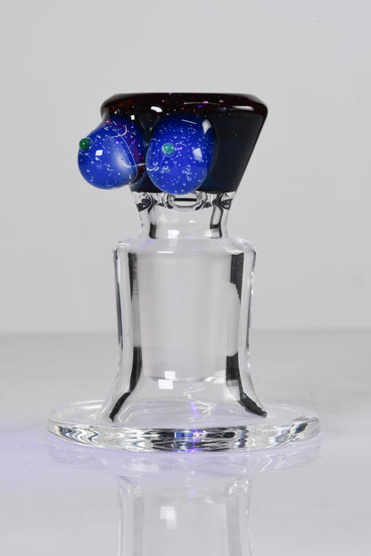 Titz Glass - 18mm 2 Tone 4 Hole Titty Slide - 4