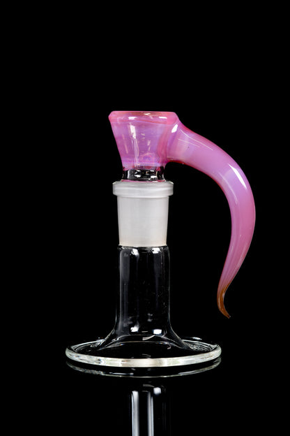 Asu Glass - 18mm 3 Hole Horn Slide - Peach Opal