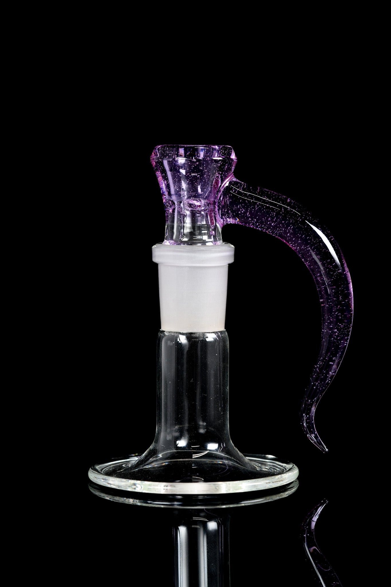 Asu Glass - 18mm 3 Hole Horn Slide - Fox Glove