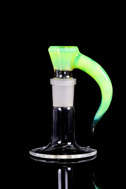 Asu Glass - 18mm 3 Hole Horn Slide - Yitai Green