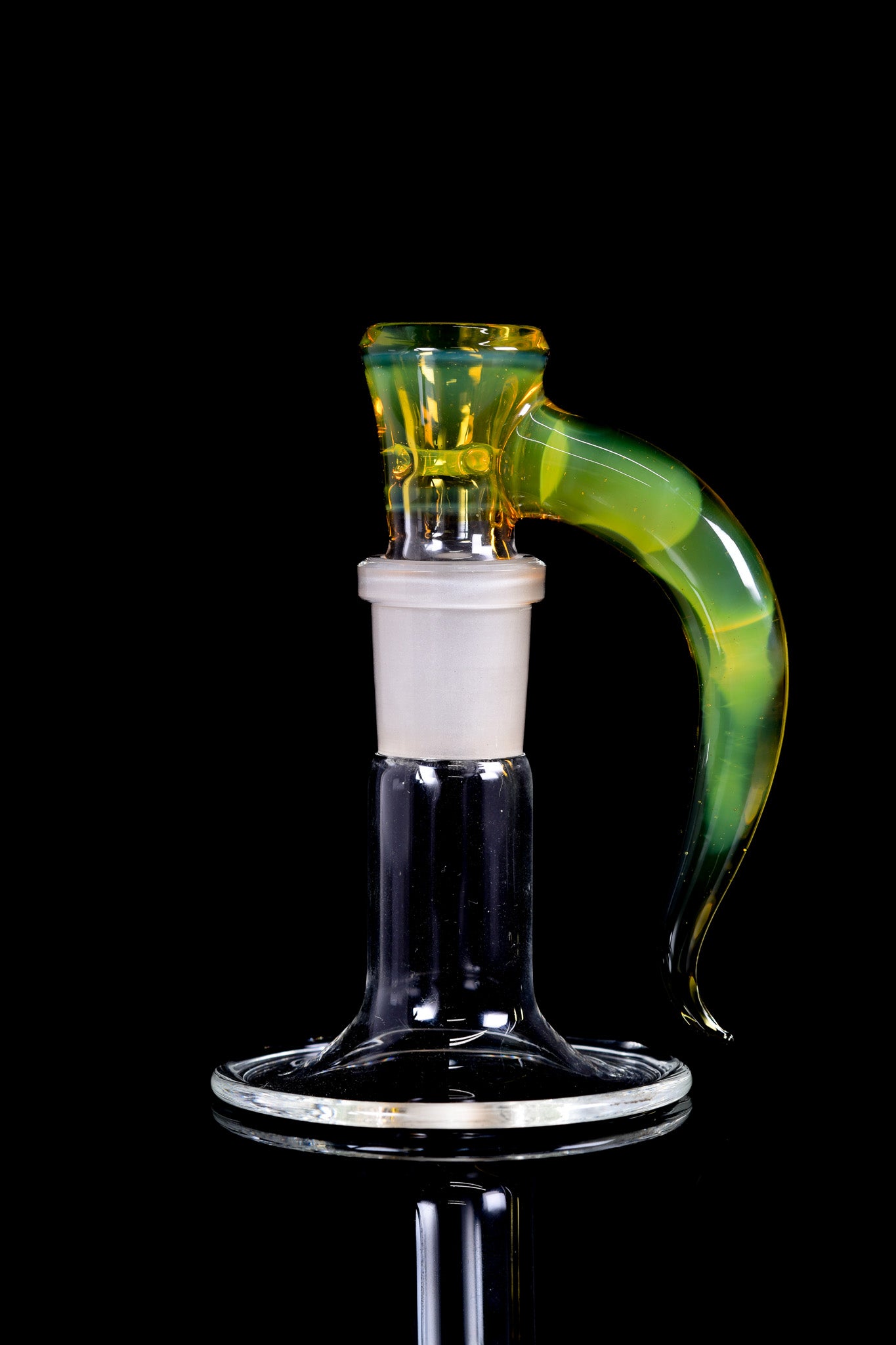 Asu Glass - 18mm 3 Hole Horn Slide - Olive Oil