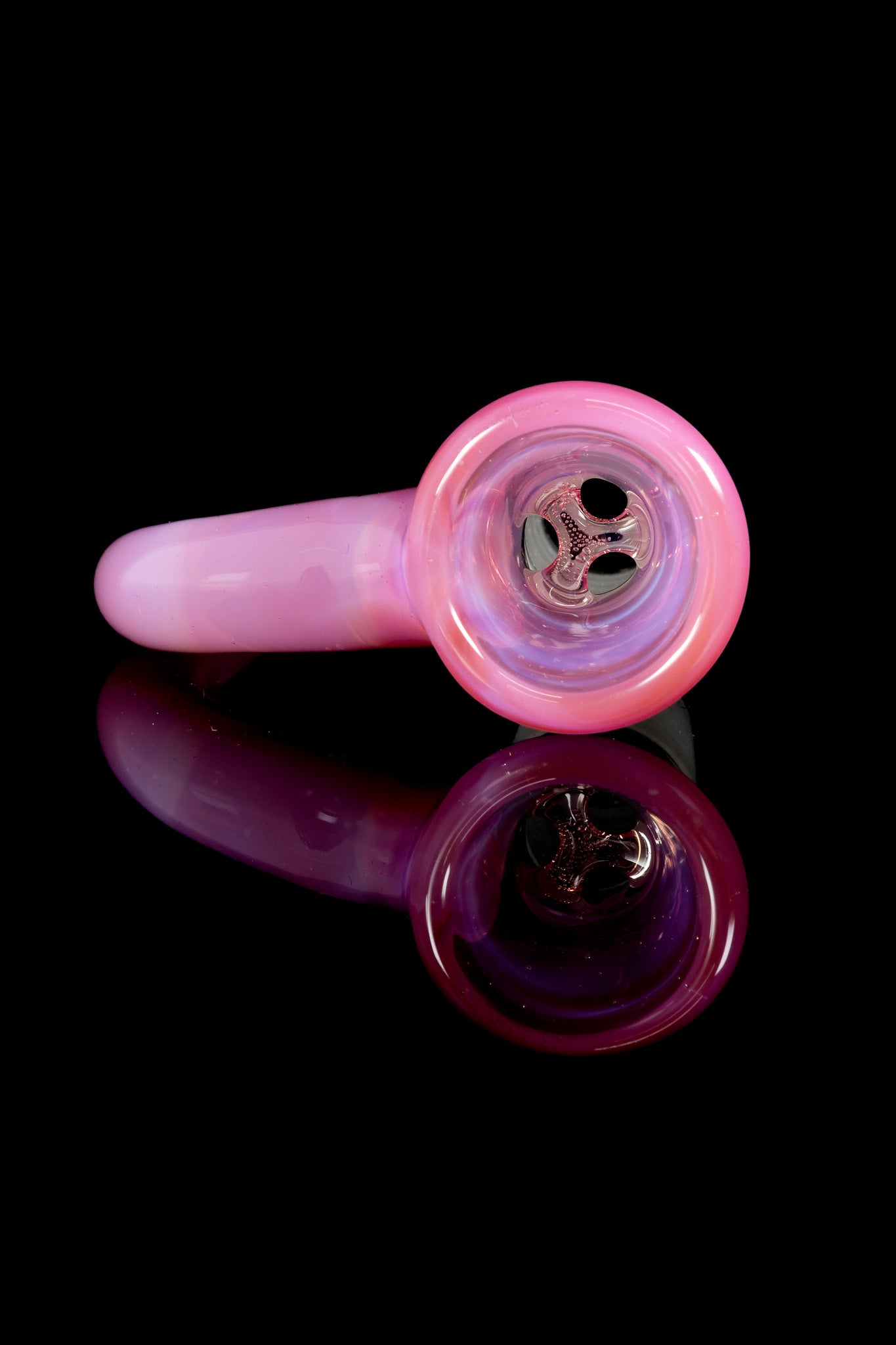 Asu Glass - 18mm 3 Hole Horn Slide - Peach Opal