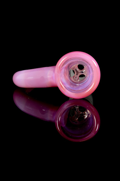 Asu Glass - 18mm 3 Hole Horn Slide - Peach Opal
