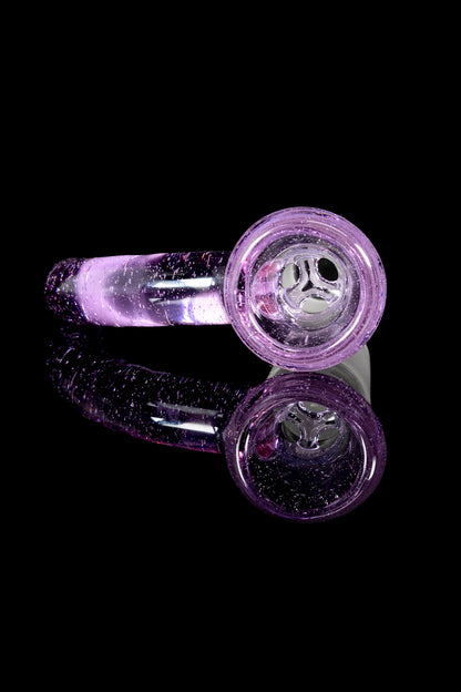 Asu Glass - 18mm 3 Hole Horn Slide - Fox Glove