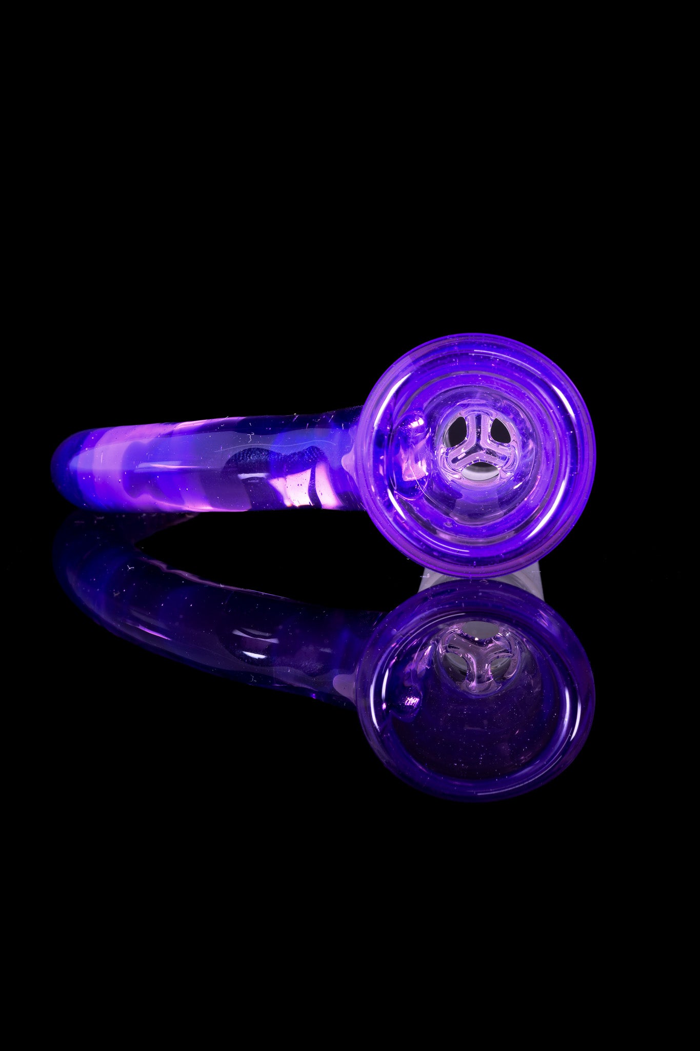 Asu Glass - 18mm 3 Hole Horn Slide - Venom