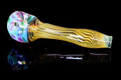 Kitty Meow Glass - Wrap and Rake Fumed Pipe - 2
