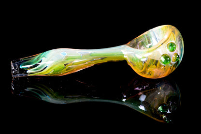 Kitty Meow Glass - Wrap and Rake Fumed Pipe - 3