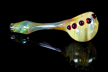 Kitty Meow Glass - Wrap and Rake Fumed Pipe - 5