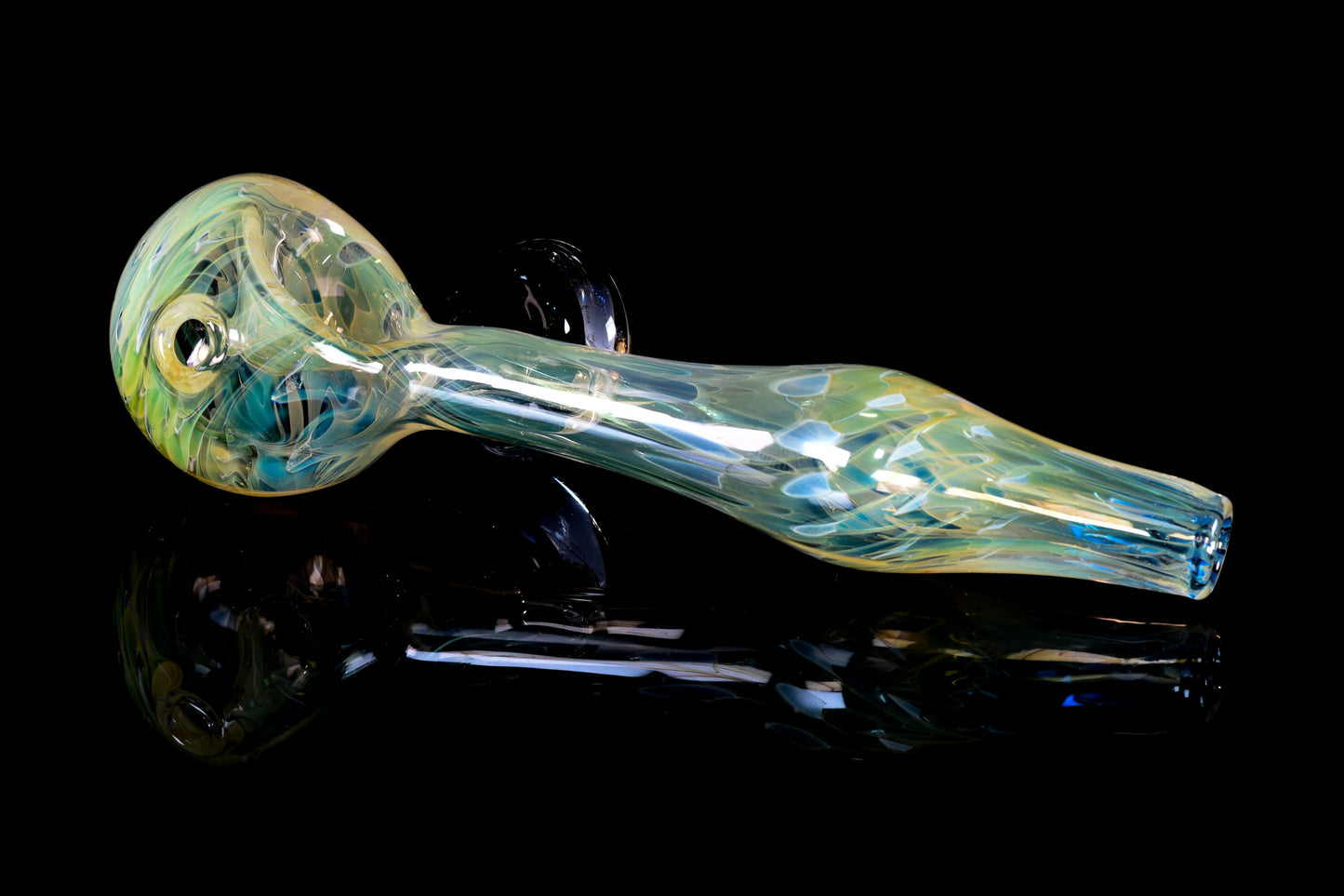 Kitty Meow Glass - Wrap and Rake Fumed Pipe - 7