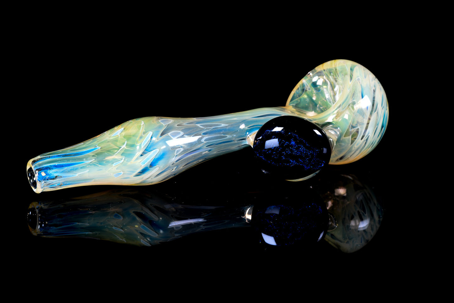 Kitty Meow Glass - Wrap and Rake Fumed Pipe - 7