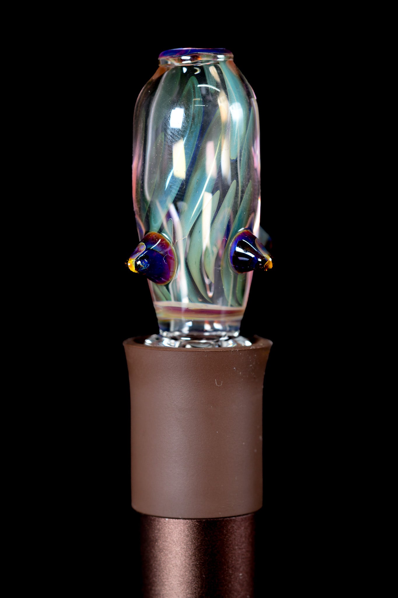 Kitty Meow Glass - Fumed Pivot Top - 1